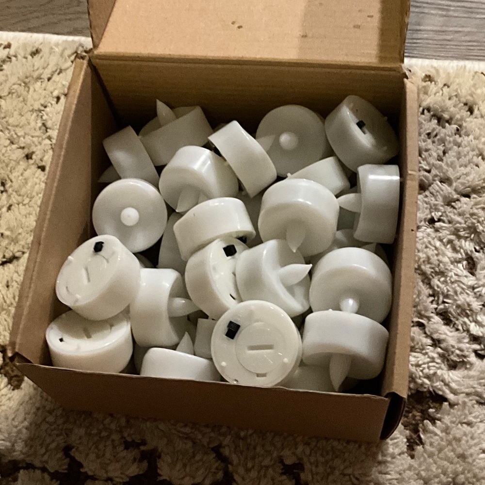 Box of White LED Tea Light Candles